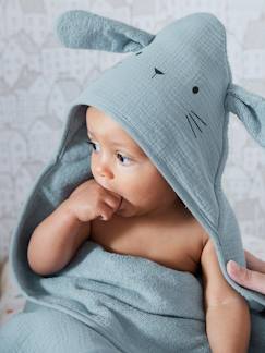 Bebé 0-36 meses-Capa de banho + luva em gaze de algodão bio*