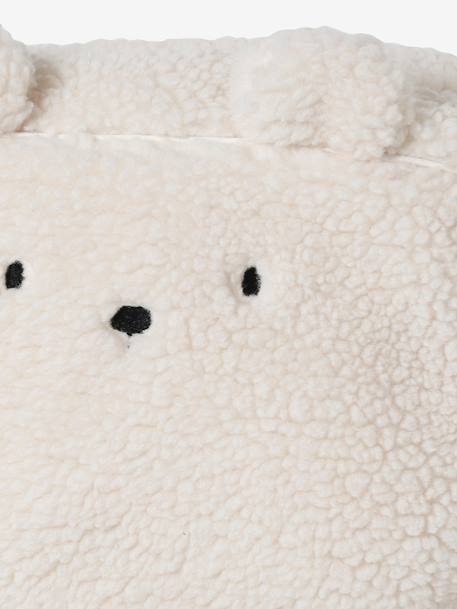 Bolsa de cuidados de higiene Urso, em sherpa, Pequeno Nómada BRANCO CLARO LISO 