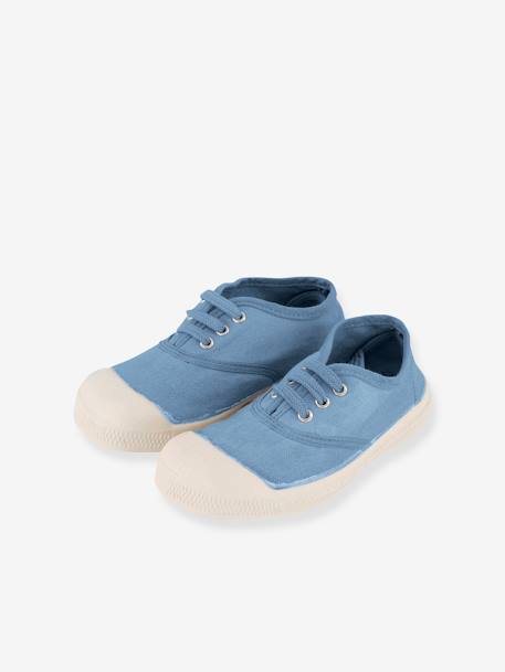 Sapatilhas com atacadores, em algodão, para criança, da BENSIMON® azul-ganga+branco+caqui+marinho 