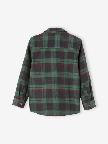 Camisa aos quadrados, para menino AZUL ESCURO QUADRADOS+CASTANHO ESCURO QUADRADOS+VERDE MEDIO QUADRADOS 