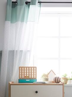 Têxtil-lar e Decoração-Cortinado com ilhós estampado às bolas