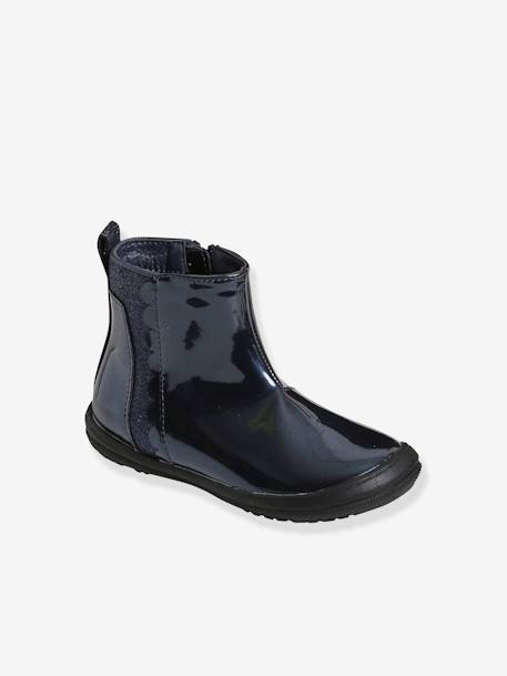 Botas envernizadas para menina, coleção autonomia AZUL ESCURO LISO COM MOTIVO+CASTANHO ESCURO LISO COM MOTIV+VERMELHO MEDIO LISO COM MOTIVO 