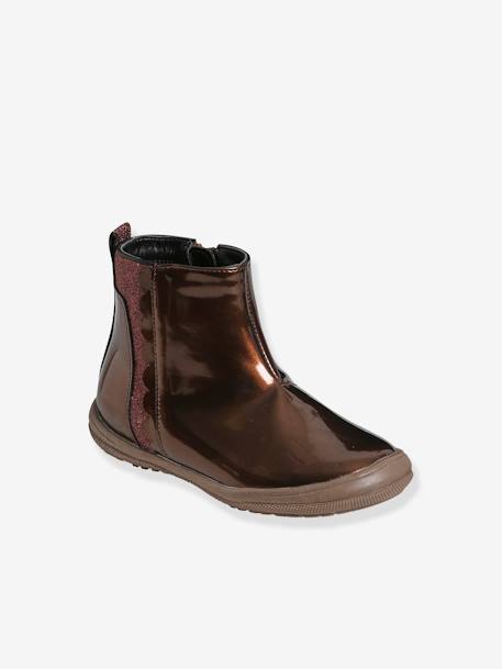 Botas envernizadas para menina, coleção autonomia AZUL ESCURO LISO COM MOTIVO+CASTANHO ESCURO LISO COM MOTIV+VERMELHO MEDIO LISO COM MOTIVO 