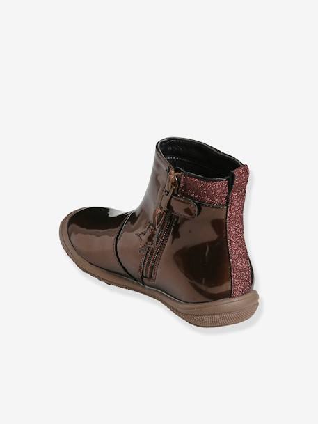 Botas envernizadas para menina, coleção autonomia AZUL ESCURO LISO COM MOTIVO+CASTANHO ESCURO LISO COM MOTIV+VERMELHO MEDIO LISO COM MOTIVO 