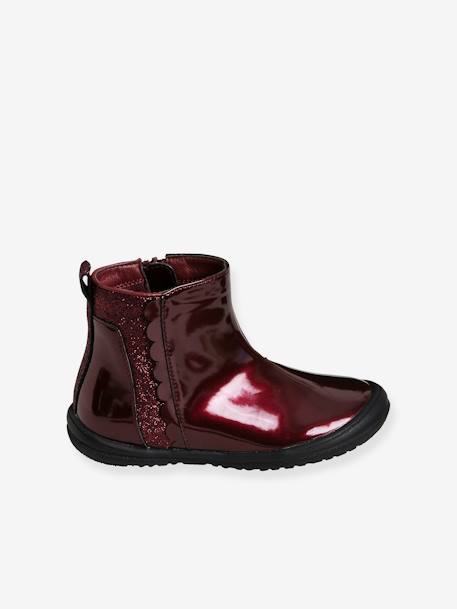 Botas envernizadas para menina, coleção autonomia AZUL ESCURO LISO COM MOTIVO+CASTANHO ESCURO LISO COM MOTIV+VERMELHO MEDIO LISO COM MOTIVO 