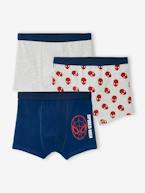 Lote de 3 boxers Homem-Aranha da Marvel® AZUL ESCURO LISO 