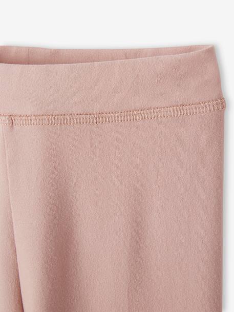 Leggings de desporto, inscrição metalizada na perna, para menina ROSA CLARO LISO 