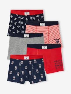 Menino 2-14 anos-Roupa interior-Slips, Boxers -Lote de 5 boxers stretch "piratas", para menino