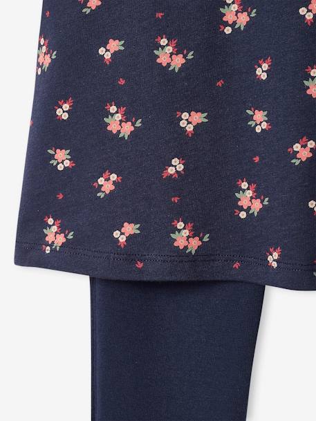 Lote de 2 camisas de dormir às flores + leggings ROSA CLARO ESTAMPADO 