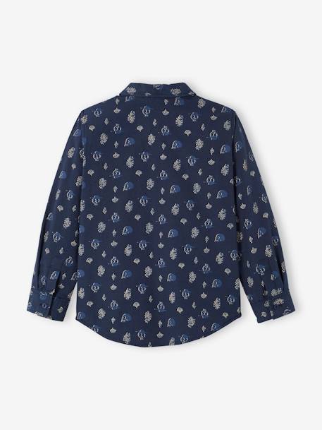 Camisa com motivos gypsy, para menino AZUL ESCURO ESTAMPADO 