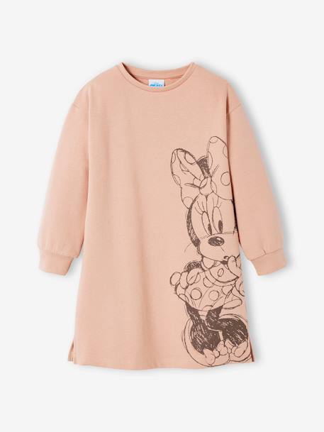 Vestido estilo sweat, Minnie da Disney®, para criança VIOLETA CLARO LISO COM MOTIVO 