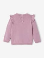 Conjunto em tricot, camisola com folho na gola e calças, para bebé-Bebé  0-36 meses-Vertbaudet