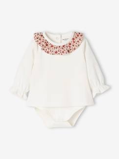 Personalizáveis-Bebé 0-36 meses-Camisola-body, gola com folho, de mangas compridas, para bebé