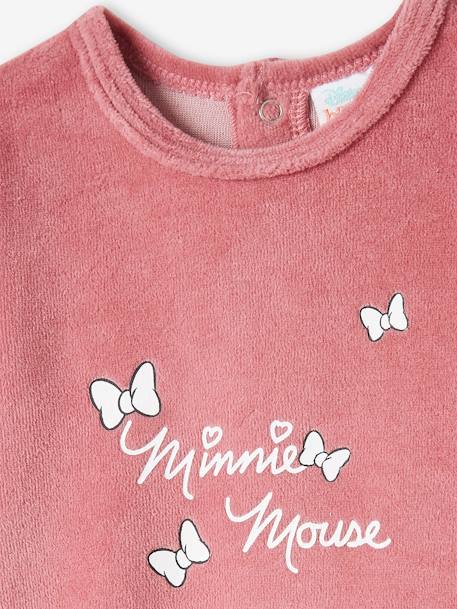 Lote de 2 pijamas Minnie da Disney®, para bebé VIOLETA ESCURO LISO COM MOTIVO 