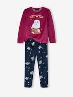 Pijama Harry Potter®, em veludo, para criança AZUL ESCURO LISO COM MOTIVO 