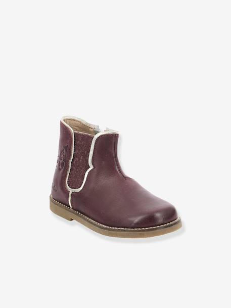 Botas em pele, para criança, Sarmille da ASTER® bordeaux+preto 