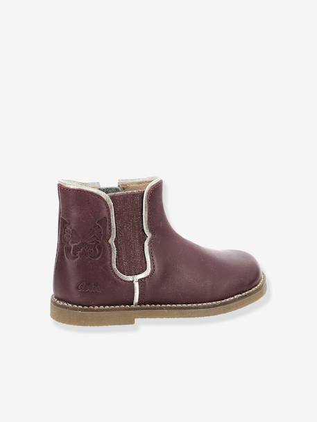 Botas em pele, para criança, Sarmille da ASTER® bordeaux+preto 