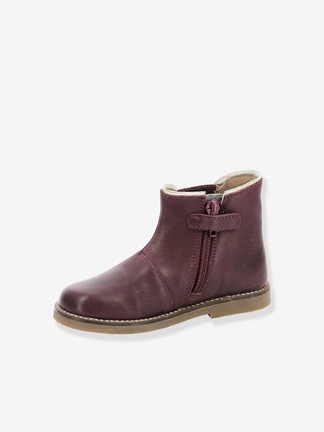 Botas em pele, para criança, Sarmille da ASTER® bordeaux+preto 