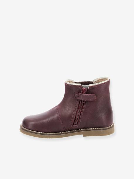 Botas em pele, para criança, Sarmille da ASTER® bordeaux+preto 