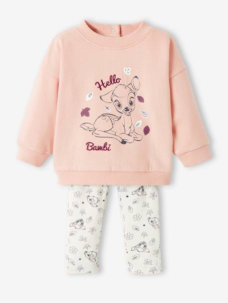 Conjunto de 2 peças Bambi® da Disney, para criança ROSA CLARO LISO COM MOTIVO 