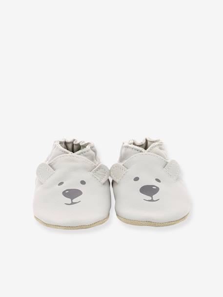 Botinhas Soft Soles Sweety Bear ROBEEZ© CINZENTO CLARO LISO COM MOTIVO 