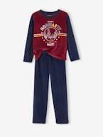 Pijama Harry Potter®, em veludo, para criança AZUL ESCURO LISO COM MOTIVO 