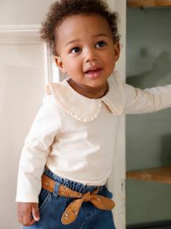 Bebé 0-36 meses-T-shirts-T-shirts-Camisola de mangas compridas, com gola Claudine, para bebé