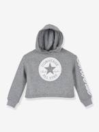 Sweat com capuz, Chuck Patch Cropped Hoodie da CONVERSE cinzento+rosa 