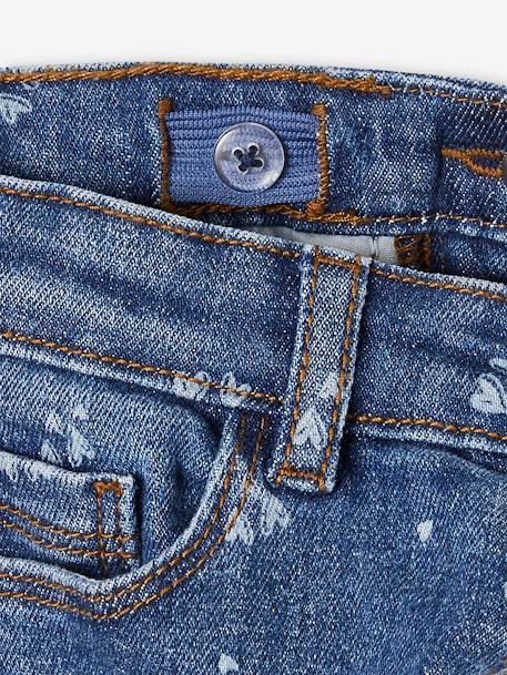 Jeans direitos com detalhes usados, para menina AZUL MEDIO DESBOTADO+CINZENTO MEDIO DESBOTADO 