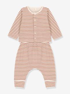 Bebé 0-36 meses-Conjuntos-Conjunto de 2 peças às riscas, da Petit Bateau