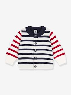 Bebé 0-36 meses-Casaco de bebé, em tricot de algodão, da Petit Bateau