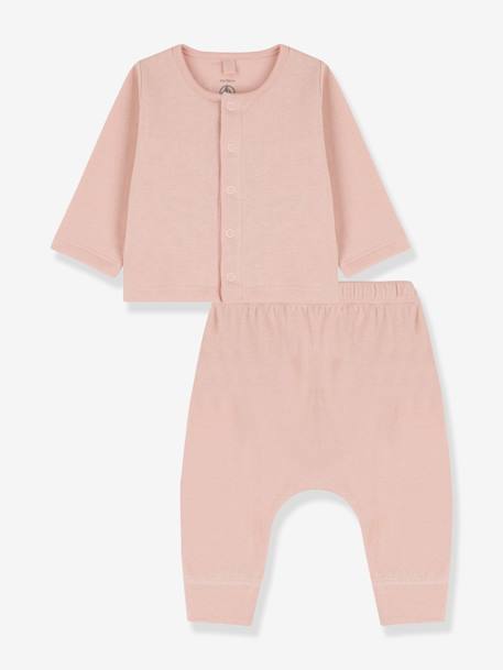 Conjunto de 2 peças, em algodão bio, da Petit Bateau rosa 