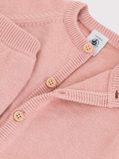 Conjunto de 2 peças para bebé, em tricot de lã e algodão, da Petit Bateau rosa 