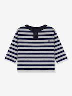 Camisola de mangas compridas, para bebé, em algodão - Petit Bateau azul 