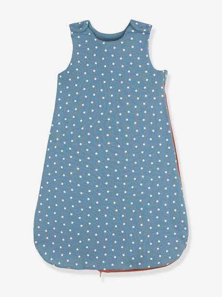 Saco de bebé sem mangas, em algodão bio, da Petit Bateau azul 