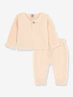 Conjunto de 2 peças, em tricot de algodão bio, da Petit Bateau branco 