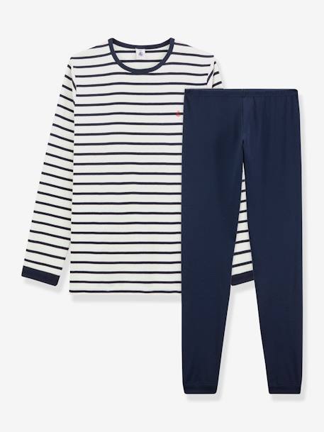 Pijama estilo marinheiro, para criança, da Petit Bateau cru 