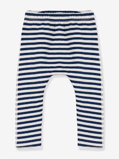 -Calças às riscas para bebé - Petit Bateau