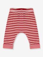 Calças às riscas para bebé - Petit Bateau vermelho 