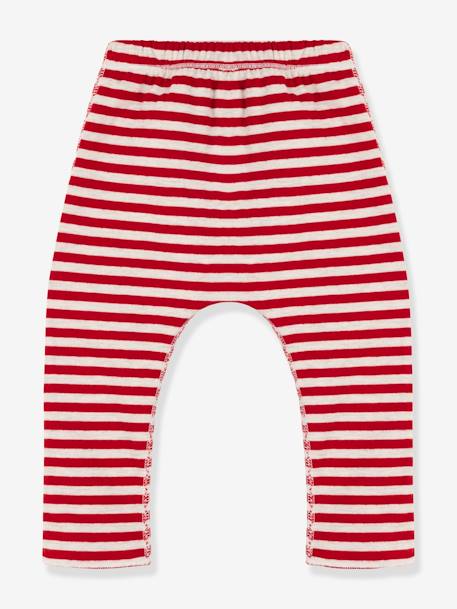 Calças às riscas para bebé - Petit Bateau vermelho 