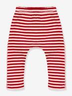 Calças às riscas para bebé - Petit Bateau vermelho 