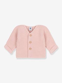 Bebé 0-36 meses-Casaco de bebé, tricot ponto de liga em algodão bio, da Petit Bateau