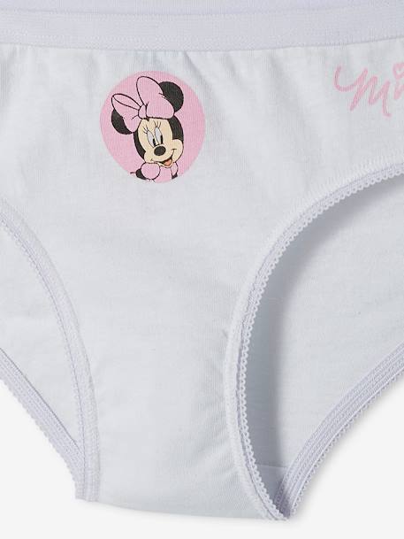 Lote de 7 cuecas Minnie da Disney® ROSA MEDIO LISO COM MOTIVO 