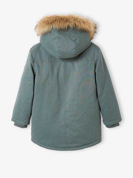 Blusão com capuz, forro polar, com luvas, para menino-Menino 2-14  anos-Vertbaudet