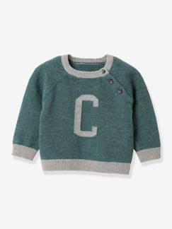 Bebé 0-36 meses-Camisolas, casacos de malha, sweats-Camisolas-Camisola da CYRILLUS, em Lambswool, para bebé
