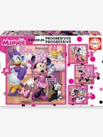 Puzzles progressivos 4 em 1, Minnie da Disney - EDUCA rosa 