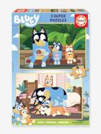 2 Super Puzzles, em madeira, de 16 peças - Bluey - EDUCA azul 