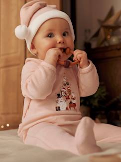 -Pijama de Natal e gorro em veludo, para bebé menina