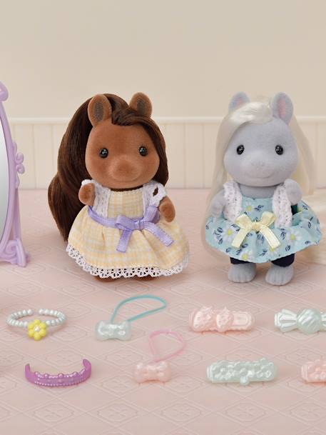 Amigas pónei e o seu conjunto de cabeleireiro - SYLVANIAN FAMILIES branco 