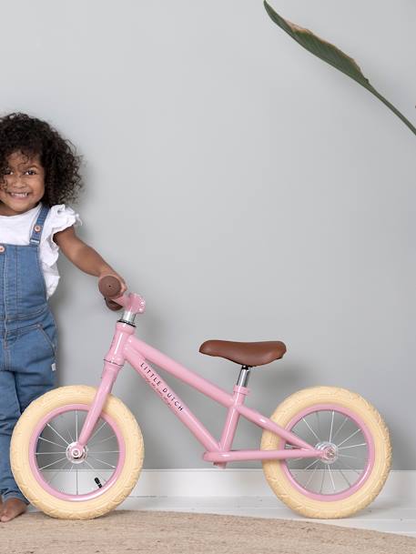 Bicicleta sem pedais, LITTLE DUTCH ROSA MEDIO LISO COM MOTIVO+VERDE MEDIO LISO COM MOTIVO 